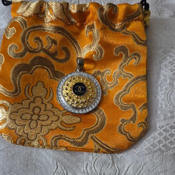 Chanel Gold and Silver Button Pendant - Picture 1 of 3